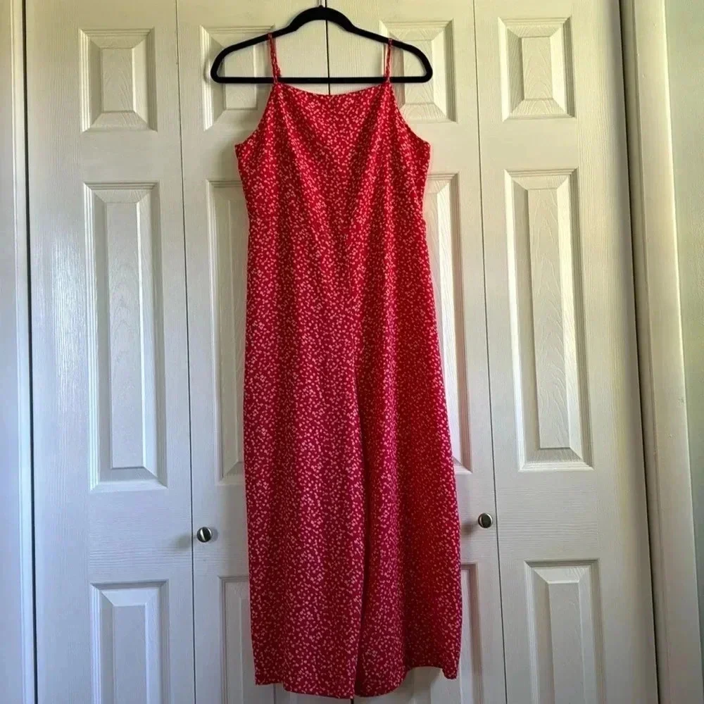 Wild Fable | Red Floral | Cut-out | Wide Leg | Jumpsuit/Romper | size M